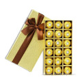 gold paper chocolate box with lid
